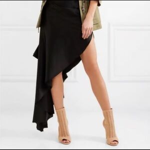 GIANVITO ROSSI knitted open toe ankle boot heel USED 37.5
